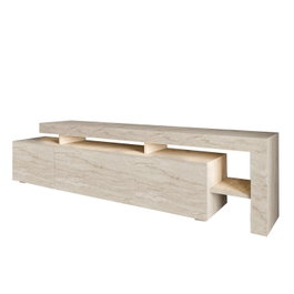 Hanah Home Beliz - Soporte de TV Travertino con Luces LED